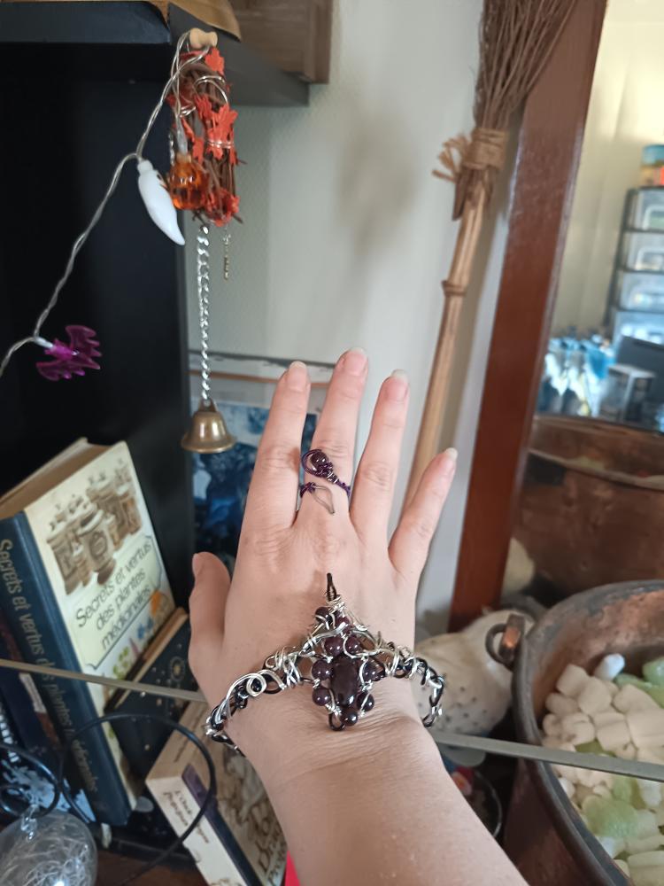 Le diademe grenat argent et or d’angelique