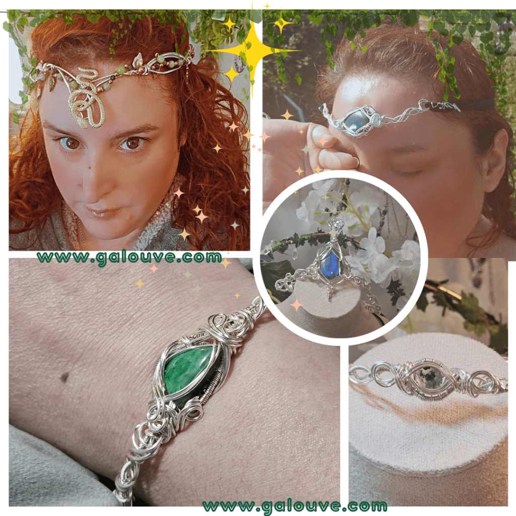 Diadème , collier , bracelet,...
Portent le selon tes envies !