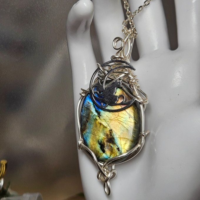 Labradorite Chat ✨ turquoise vert 