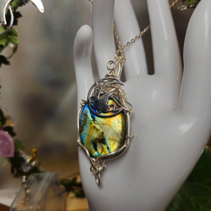 Labradorite Chat ✨ turquoise vert 