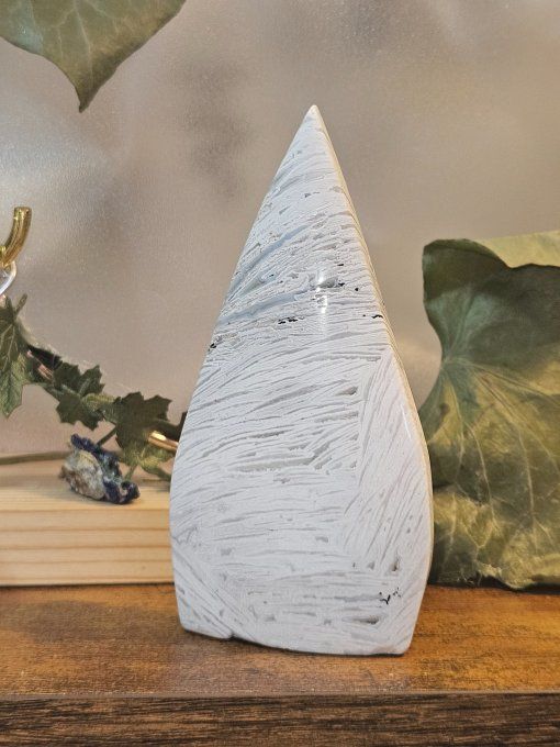 Agate blanche dentelle 