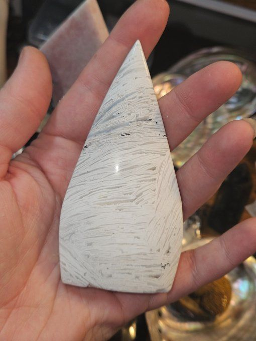 Agate blanche dentelle 
