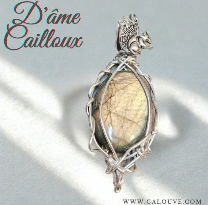 Labradorite écureuil jaune 