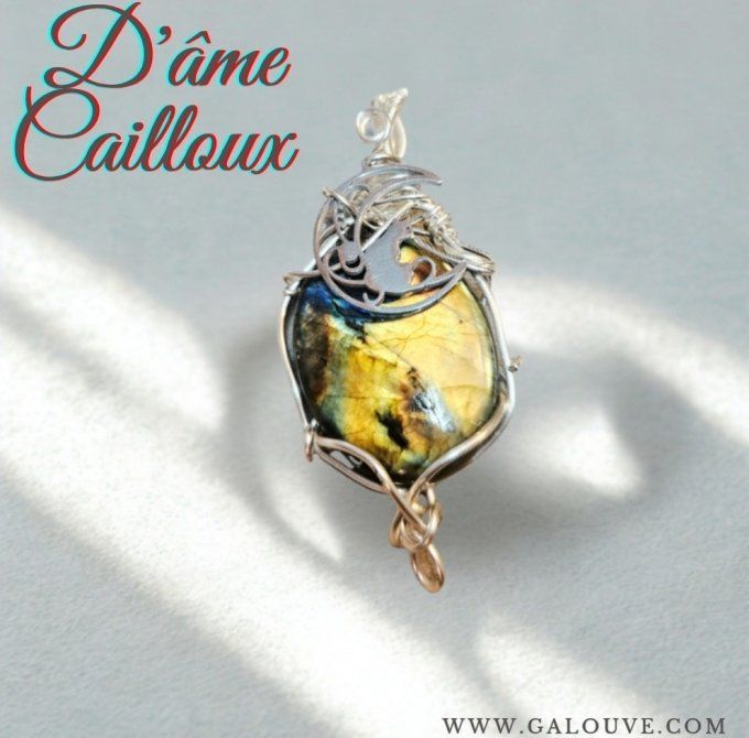 Labradorite Chat ✨ turquoise vert 