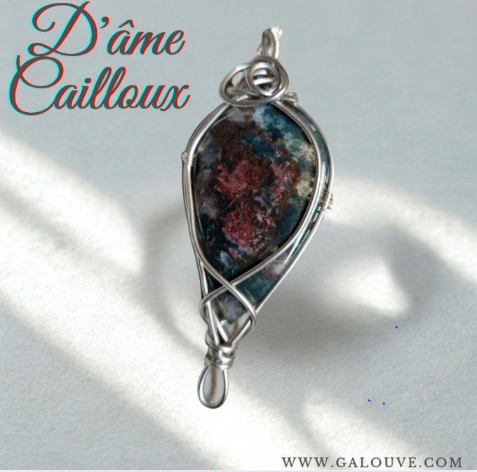 Agate Mousse rouge et verte 