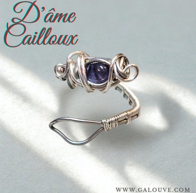 Bague iolite Cordierite ✨ unique 