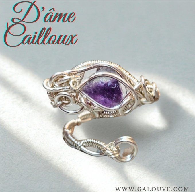 Bague fluorite brut