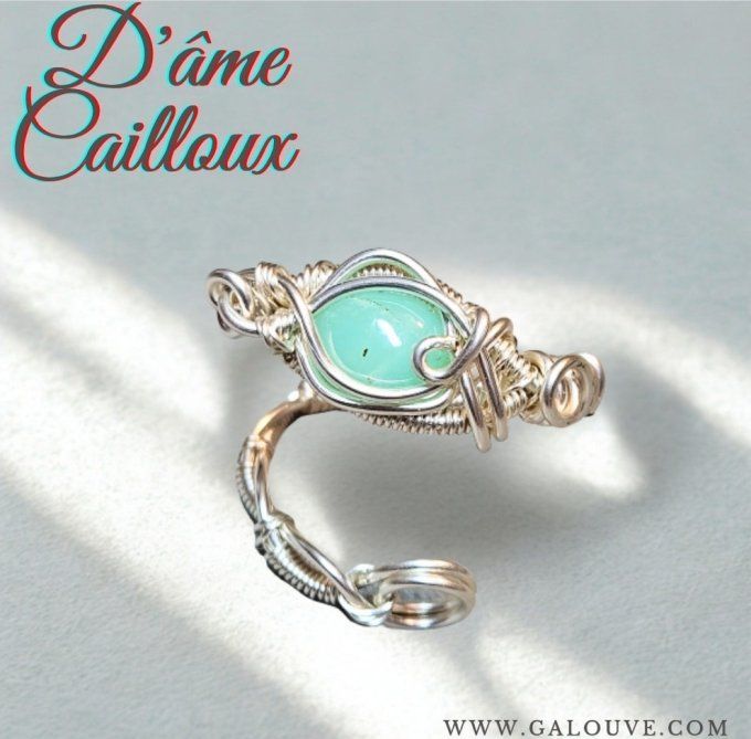 Bague chrysoprase ajustable