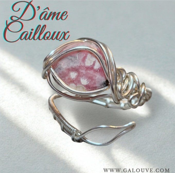 Bague rhodochrosite  - ajustable 