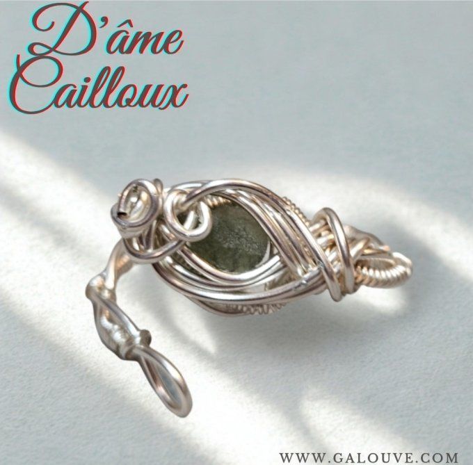  Bague ajustable Moldavite  - ✨Pierre des Étoiles
