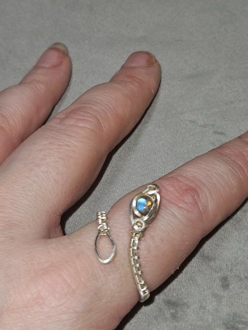 Bague Labradorite ✨ajustable 