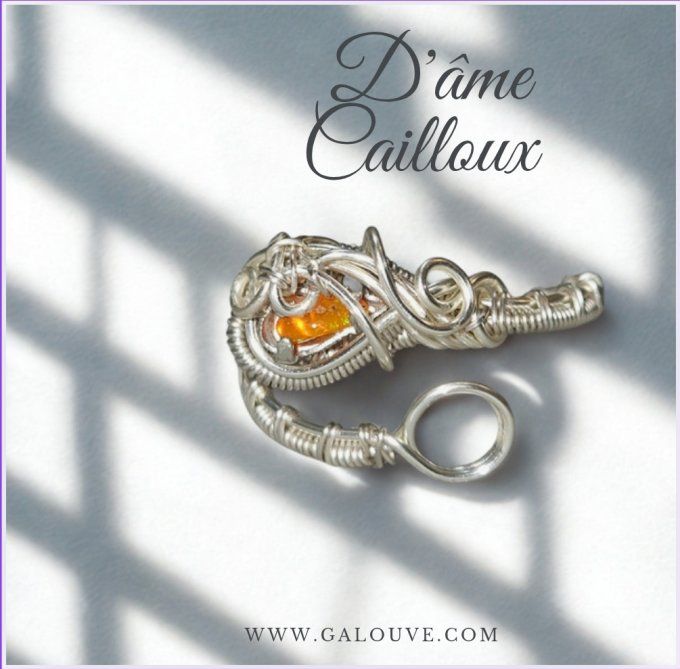Bague ajustable Opale de feu  - 
