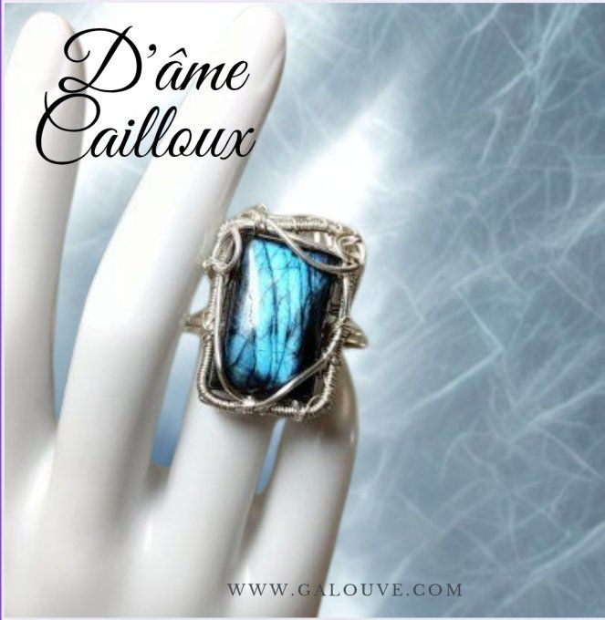 Bague Labradorite ✨ajustable  - parpaing