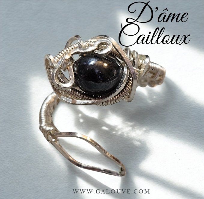 Bague hématite ajustable -promo✨Ancrage, Protection et Équilibre