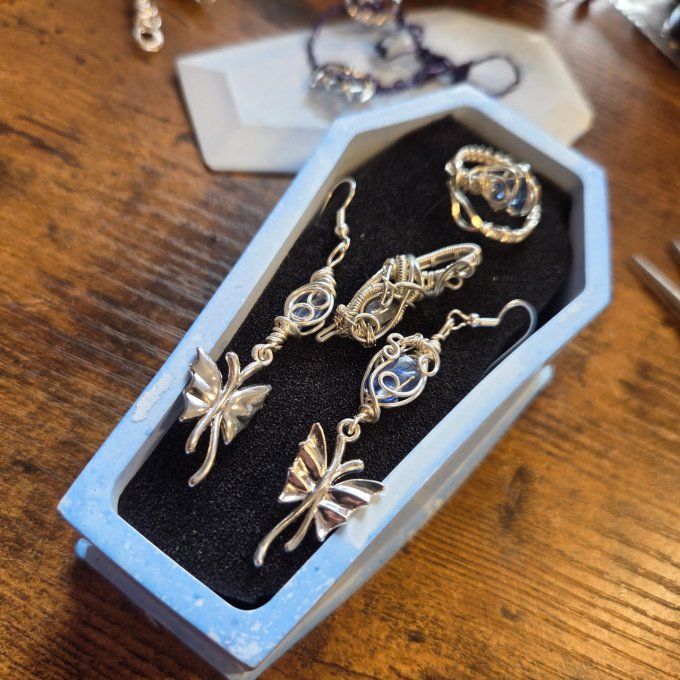Coffret parure cynaite bleu 