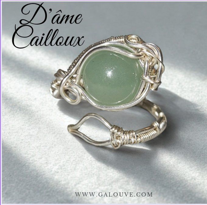 Bague aventurine verte