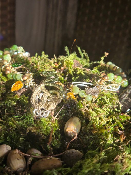 Diadème Colère de Médusa – Collier Péridot Protecteur & Apaisant