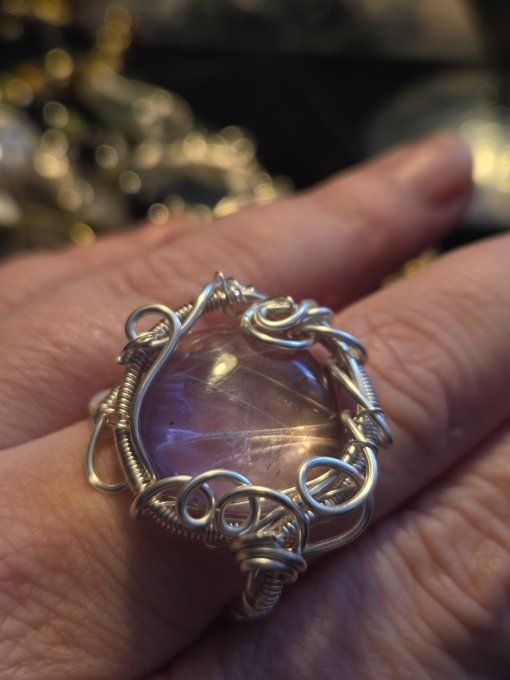 Bague Ajustable Amétrine – Créativité & Abondance  