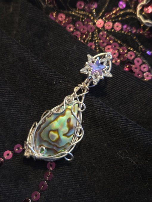 Amulette Ormeau Abalone - l'étoile de l'océan 