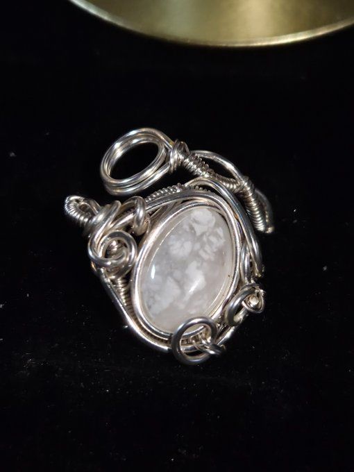 Bague howlite Ajustable-Calme Et Clarté Mentale   