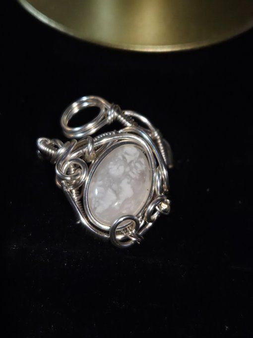 Bague howlite Ajustable-Calme Et Clarté Mentale   