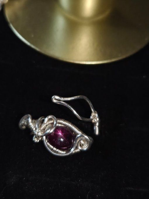 Bague Ajustable Rubis Étoile – Passion Et Vitalité  