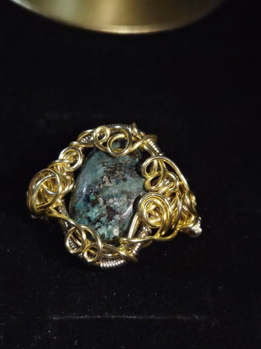 Bague Turquoise Africaine – Vie, Sérénité et Protection