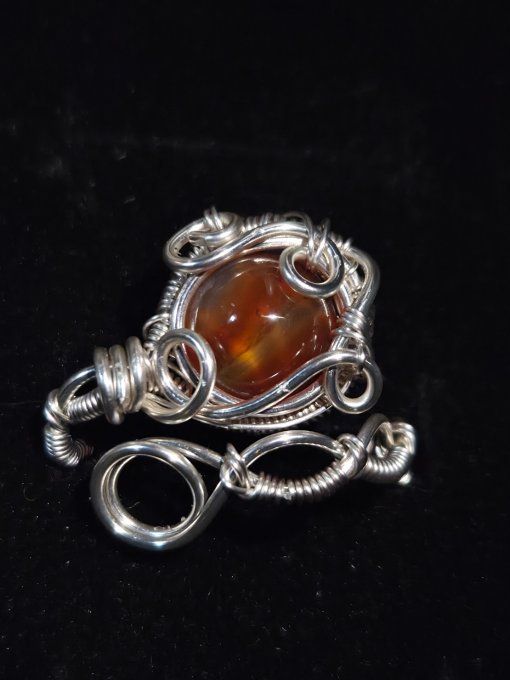 Bague Cornaline ajustable ✨Pierre de Dynamisme