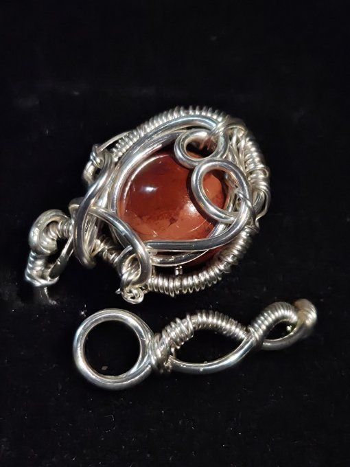 Jaspe Rouge -Bague ajustable 