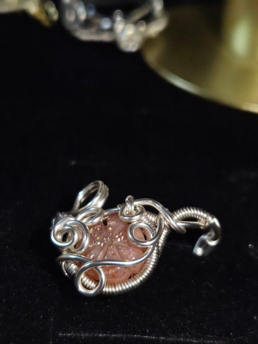 Pierre de soleil. Bague ajustable 