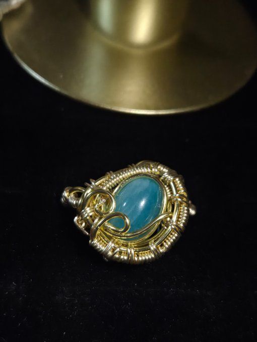 Bague Amazonite - Larmes d'Hera 