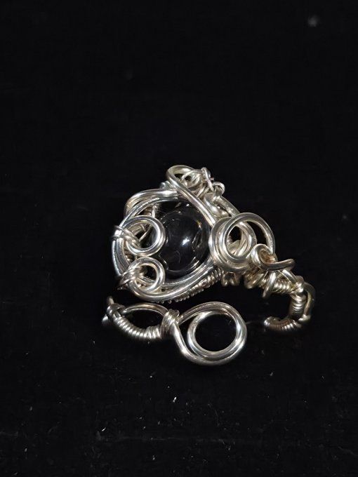 Bague hématite ajustable 