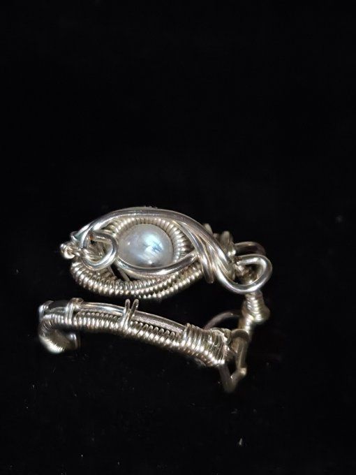 Bague pierre de lune : Péristerite ✨ Ajustable 