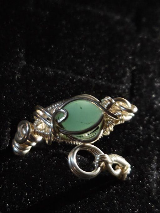 Bague chrysoprase ajustable