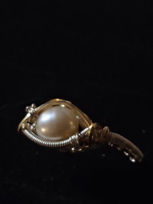 Bague perle de culture  Ajustable