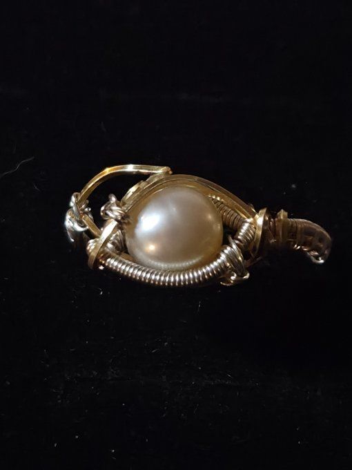 Bague perle de culture  Ajustable