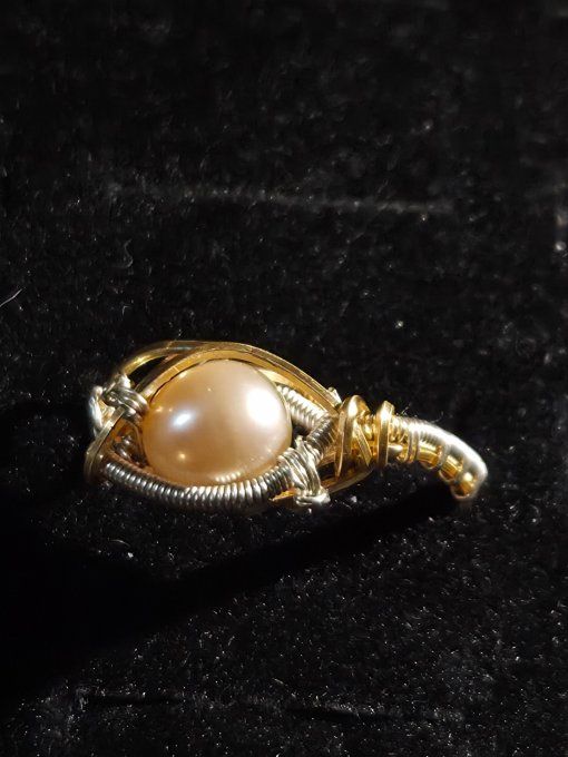 Bague perle de culture  Ajustable
