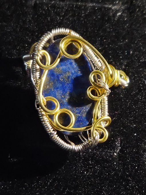 Bague lapis Lazuli -ajustable 