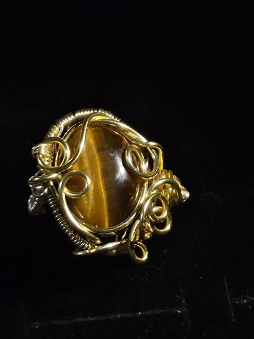 Bague Ajustable Œil De Tigre –  Protection, Confiance & Clarté  