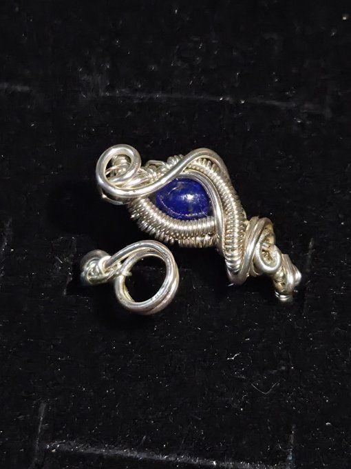 Bague lapis lazuli -Ajustable