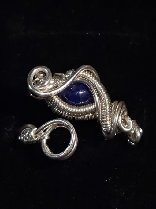 Bague lapis lazuli -Ajustable