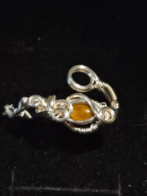 Bague oeil de tigre Ajustable 