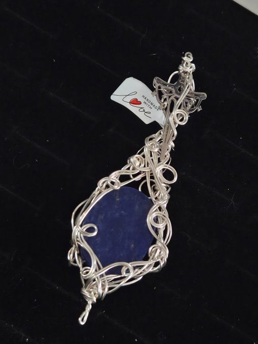 Amulette Argent  En Lapis-Lazuli – Vérité, Clarté Mentale & Sagesse  
