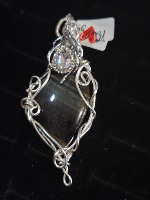 Amulette argent Oeil de faucon ✨