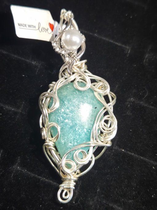 Amazonite -Amulette Larmes d'Héra