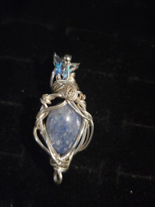 Aventurine bleu ,papillon du ciel 