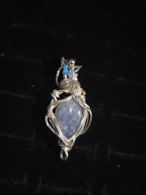 Aventurine bleu ,papillon du ciel 