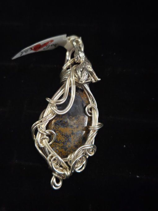 Pendentif Pietersite dorée ✨amulette des tempêtes 