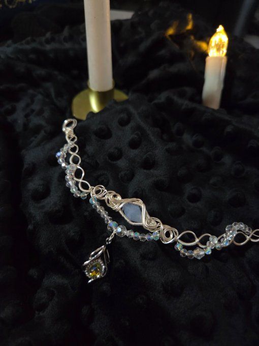 Constellation du Cancer -Calcédoine violette 