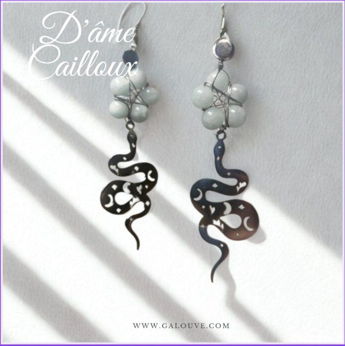 Boucle calcite verte snake 